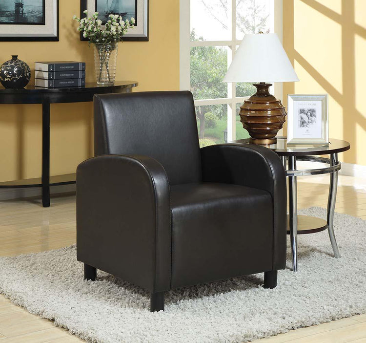 ACME - Maxie - Accent Chair - Black PU - 5th Avenue Furniture