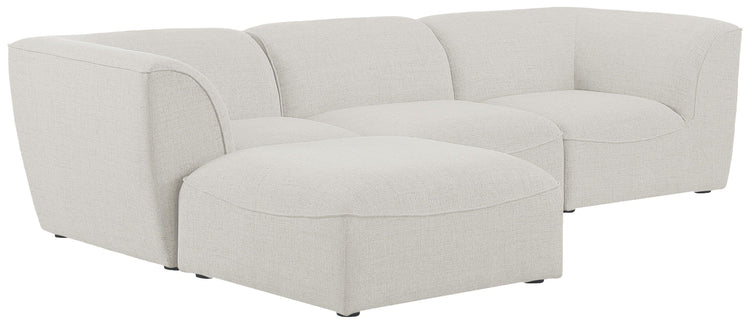 Meridian Furniture - Miramar - Modular Sectional 4 Piece - Cream - Fabric - 5th Avenue Furniture