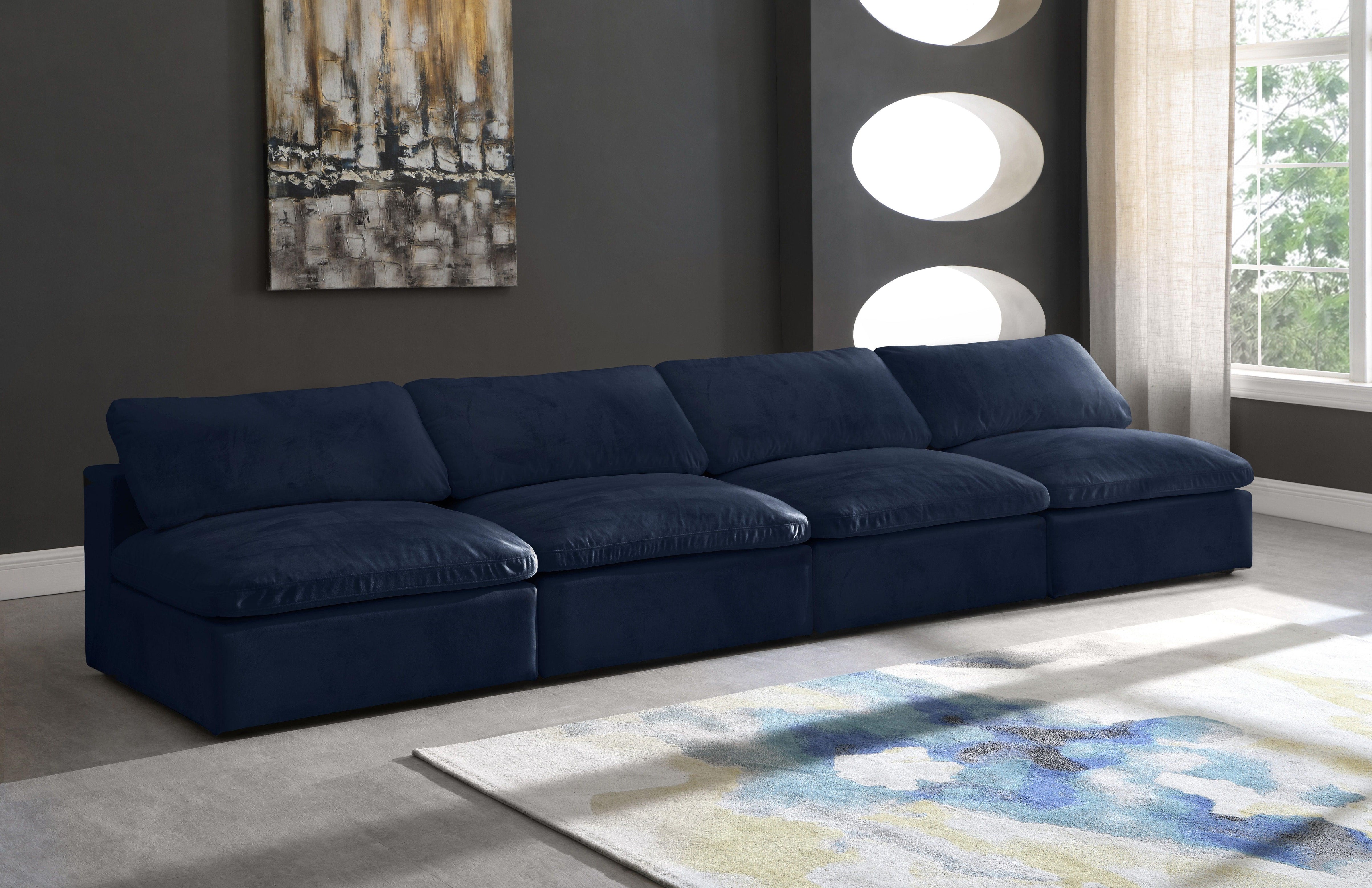 Meridian Furniture - Cozy - Modular Armless 4 Seat Sofa - 5th Avenue Furniture