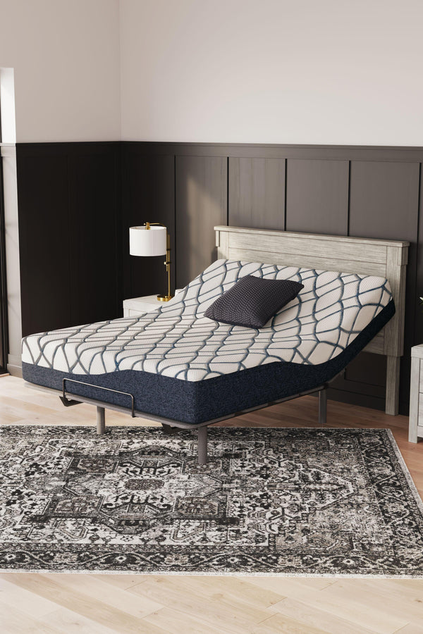 Sierra Sleep® by Ashley - 12 Inch Chime Elite 2.0 - White / Blue - California King Mattress - 5th Avenue Furniture