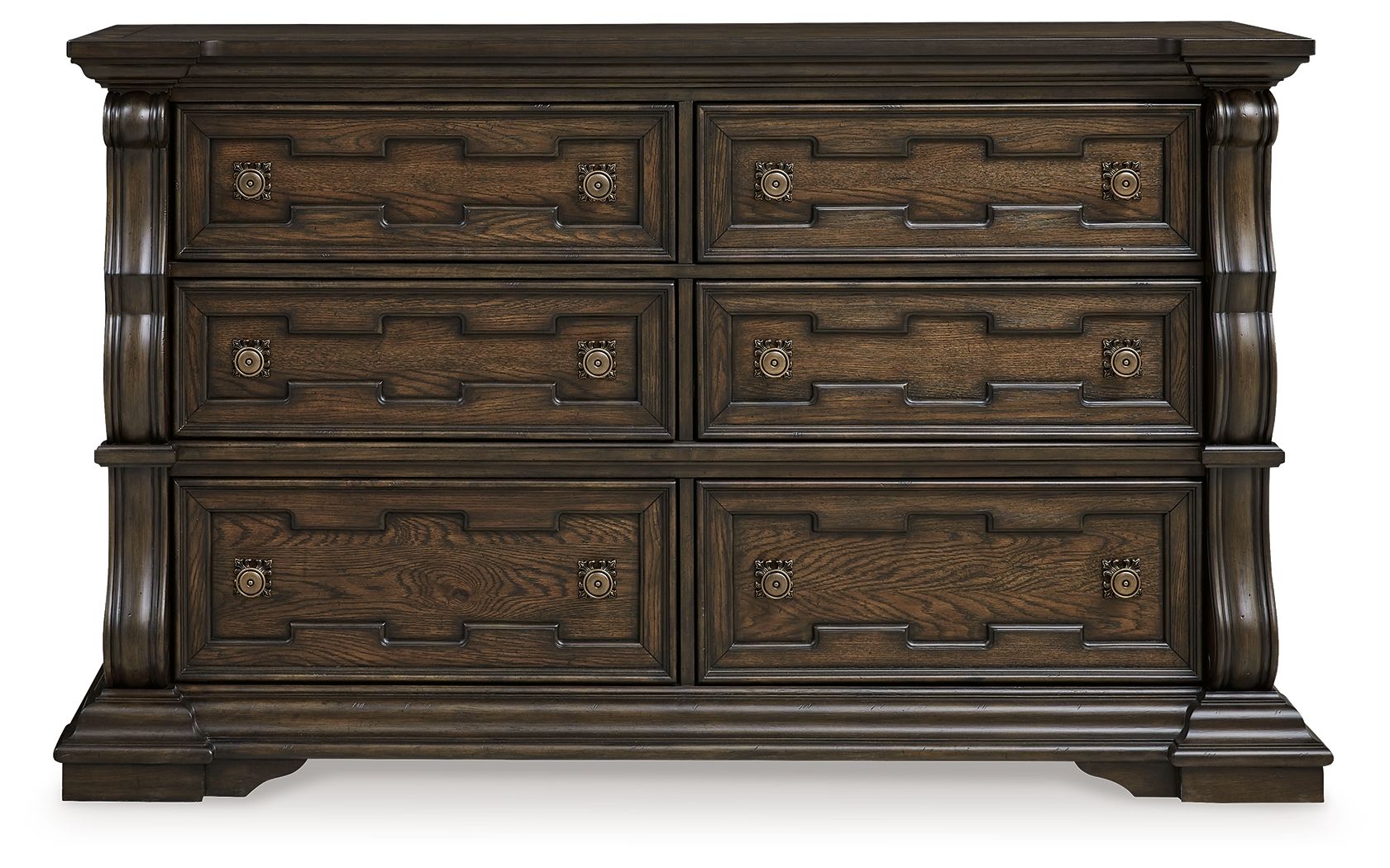 vintage dark wood dresser Maylee - Dresser