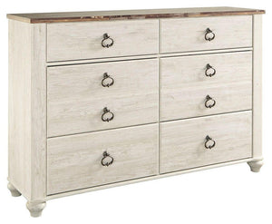 Ashley Furniture - Willowton - Dresser, Mirror - 5th Avenue Furniture