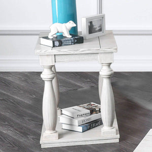 Furniture of America - Arlington - End Table - Antique White - 5th Avenue Furniture