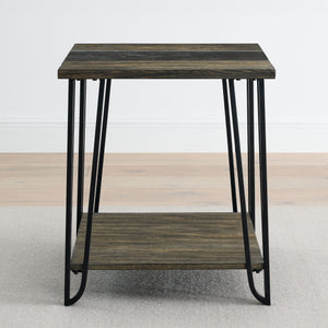 Steve Silver Furniture - Harper - End Table With Sintered Stone Inlay - Brown - 5th Avenue Furniture