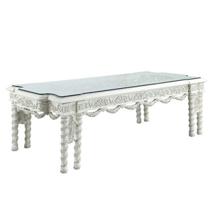 ACME - Vanaheim - Dining Table - Antique White Finish - 5th Avenue Furniture