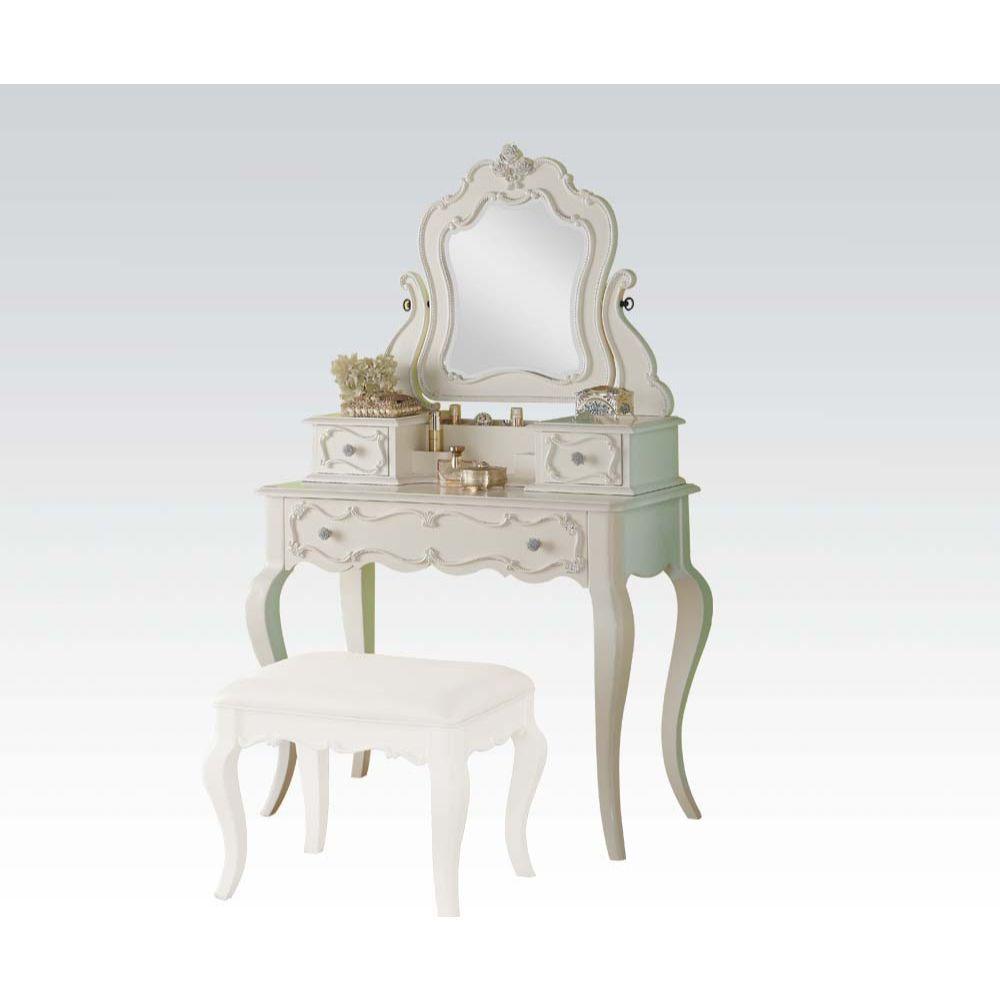 ACME - Edalene - Vanity Desk - Pearl White - 5th Avenue Furniture