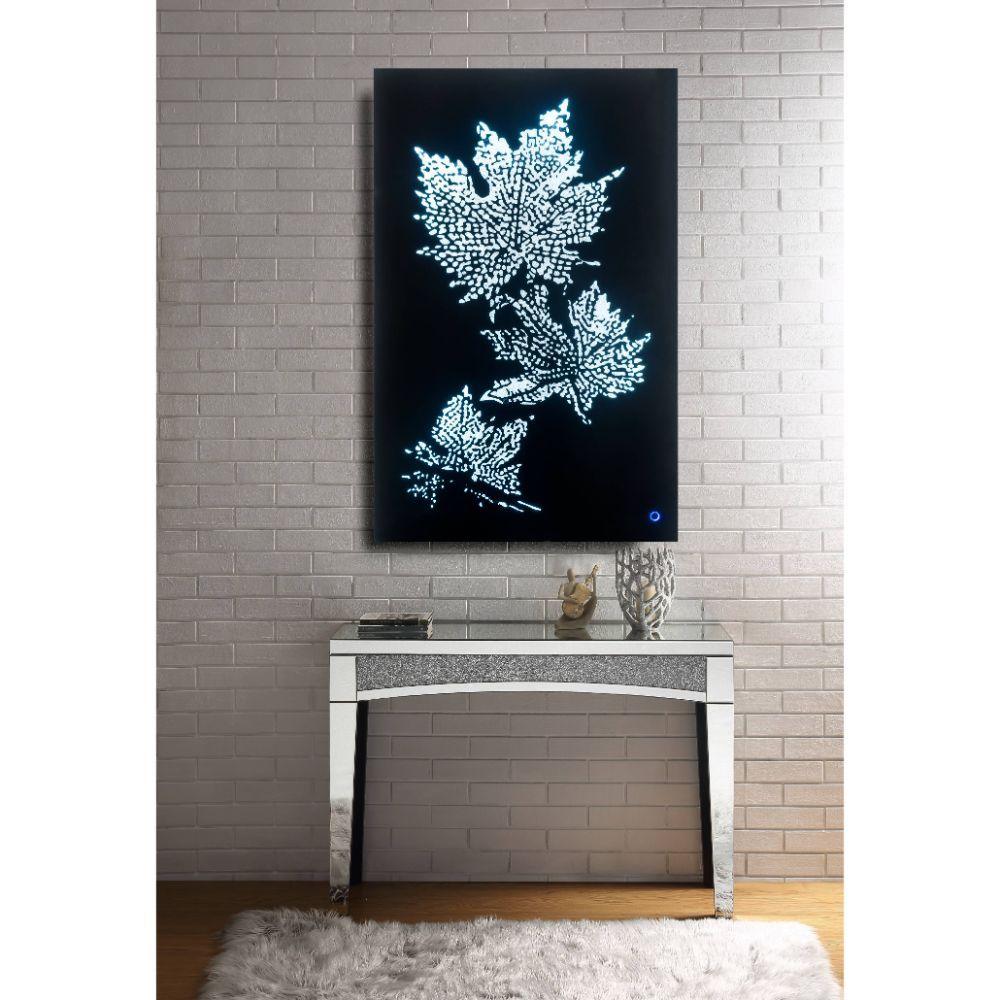 ACME - Hadrias - Wall Art - Smoky Glass & Faux Crystal - 5th Avenue Furniture