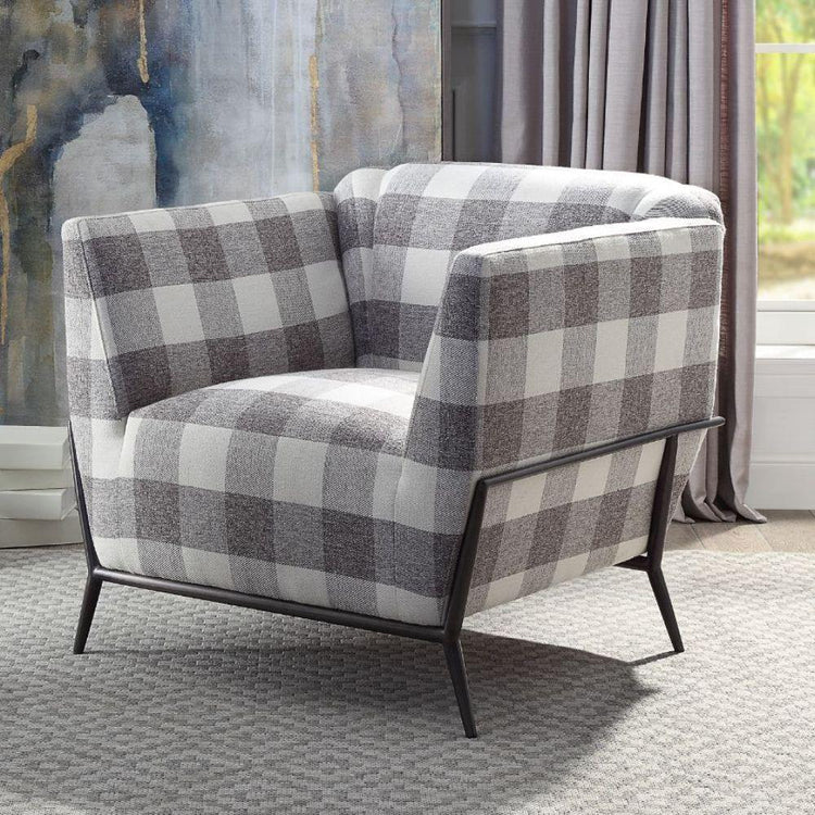 ACME - Niamey II - Accent Chair - Pattern Fabric & Metal - 5th Avenue Furniture