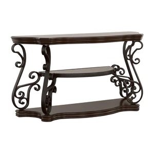 CoasterEssence - Laney - Sofa Table - Deep Merlot And Clear - 5th Avenue Furniture