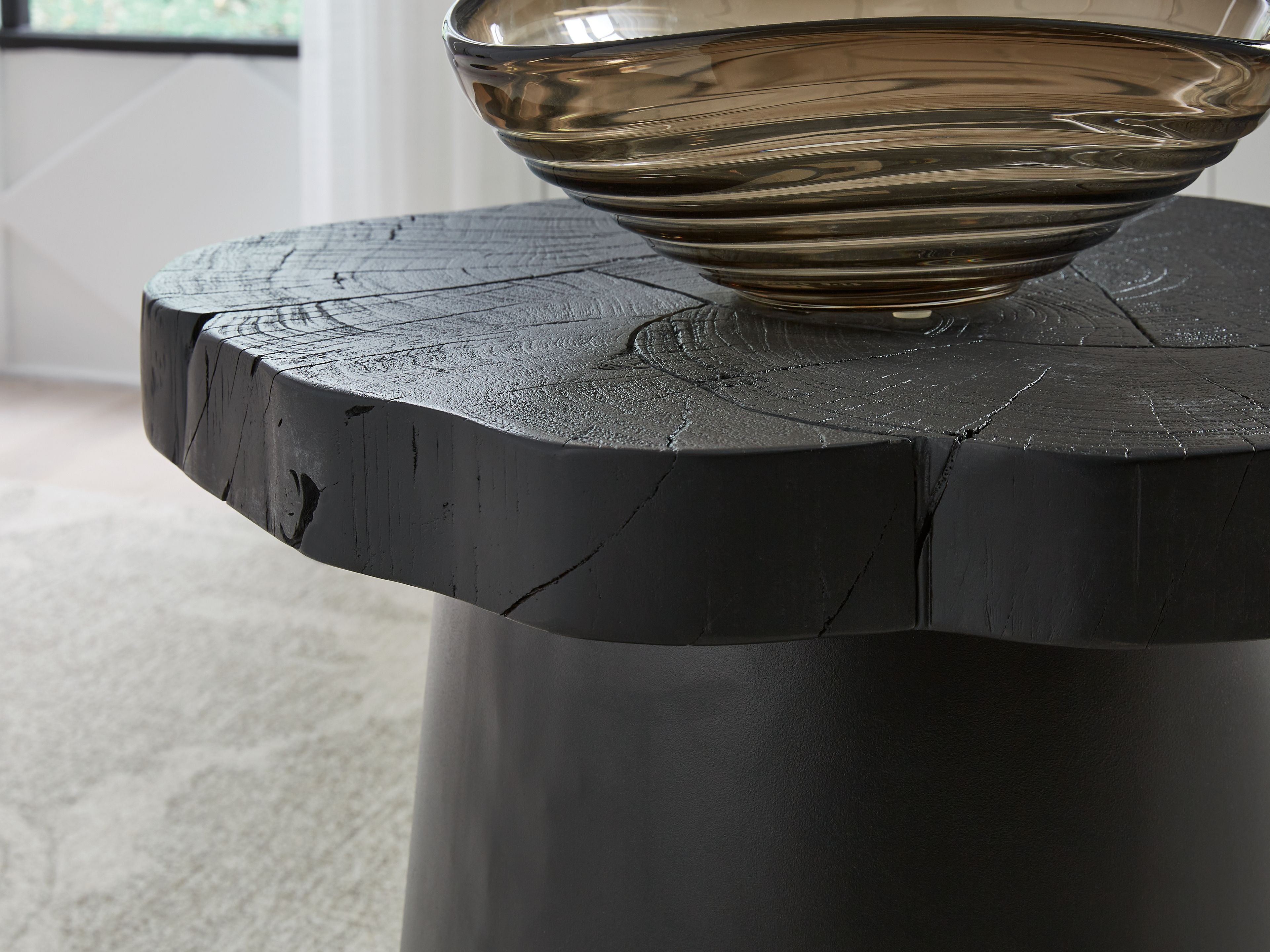 Wimbell - Black - Round End Table - 5th Avenue Furniture