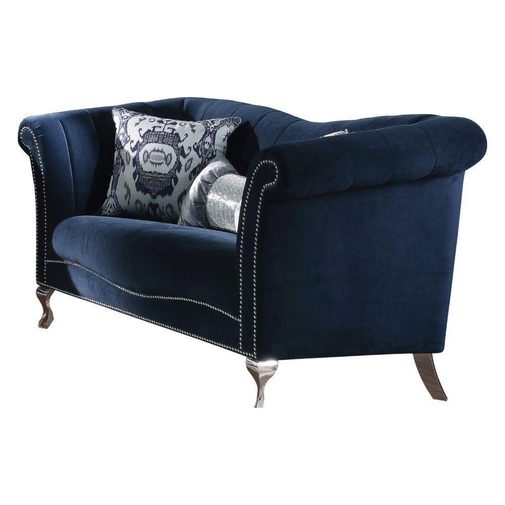 ACME - Jaborosa - Loveseat - Blue Velvet - 5th Avenue Furniture