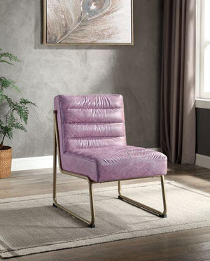 ACME - Loria - Accent Chair - Wisteria - Top Grain Leather - 5th Avenue Furniture