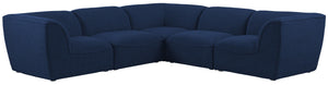 Meridian Furniture - Miramar - Modular Sectional 5 Piece - Navy - Fabric - 5th Avenue Furniture