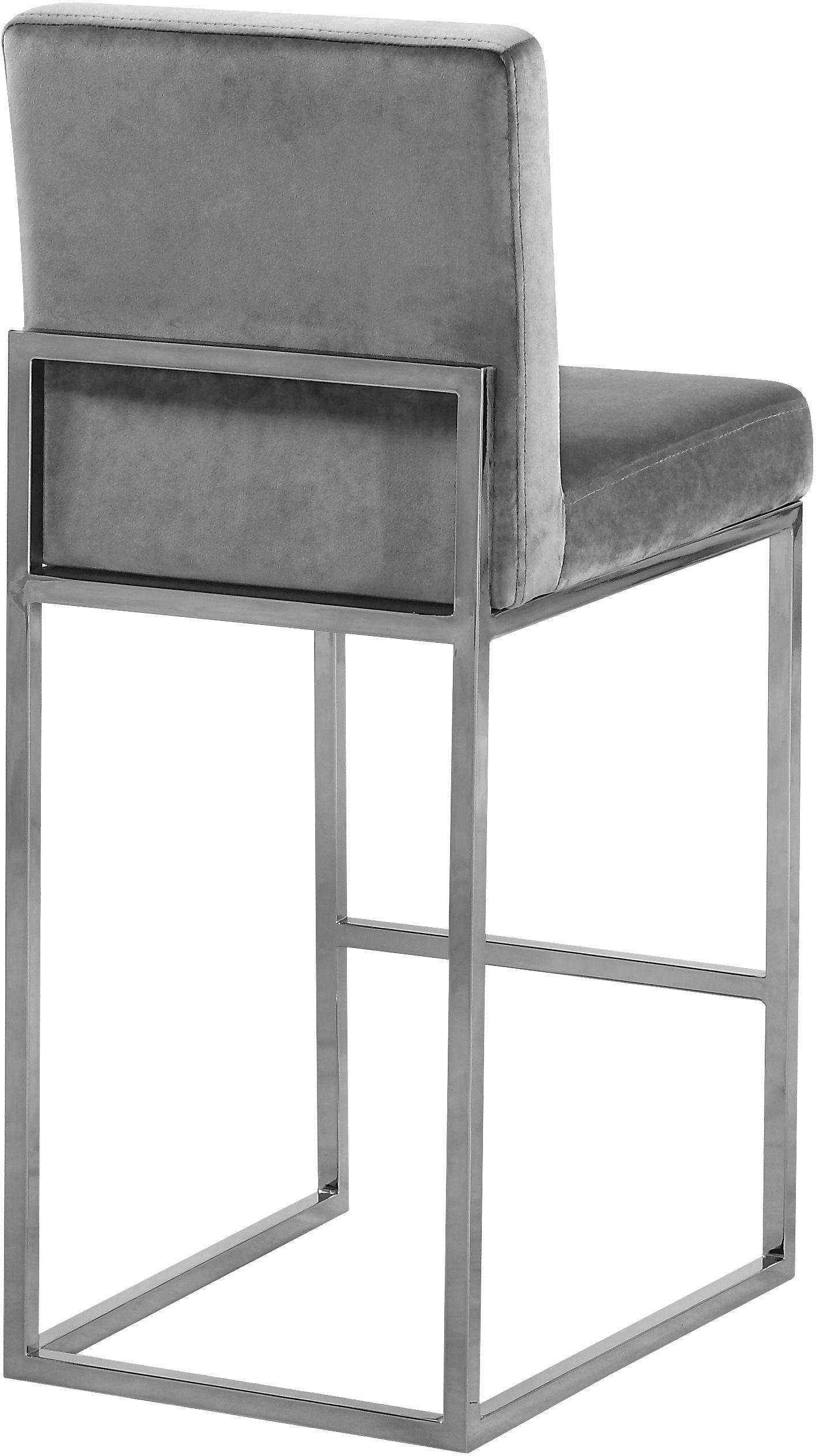 Meridian Furniture - Giselle - Stool with Chrome Legs - 5th Avenue Furniture