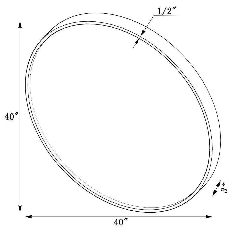 CoasterEssence - O'Malley - Round Mirror Brass - 5th Avenue Furniture