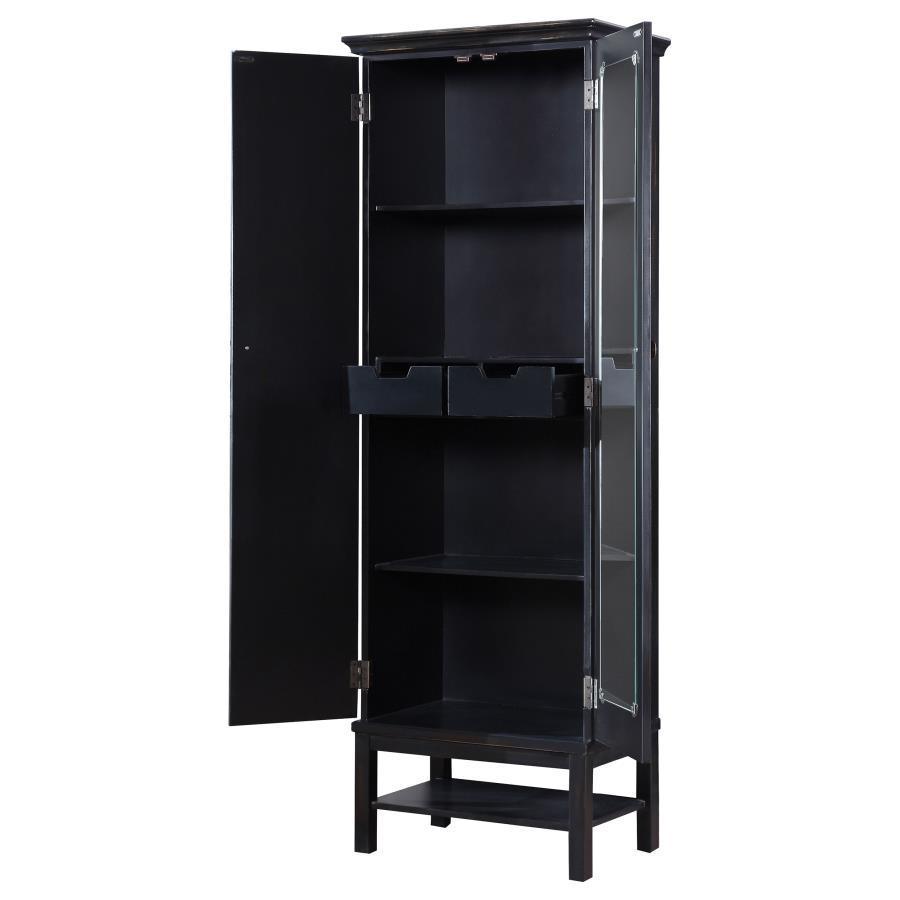 CoasterEssence - Lovegood - 2-Door Accent Cabinet - Rich Brown And Black - 5th Avenue Furniture