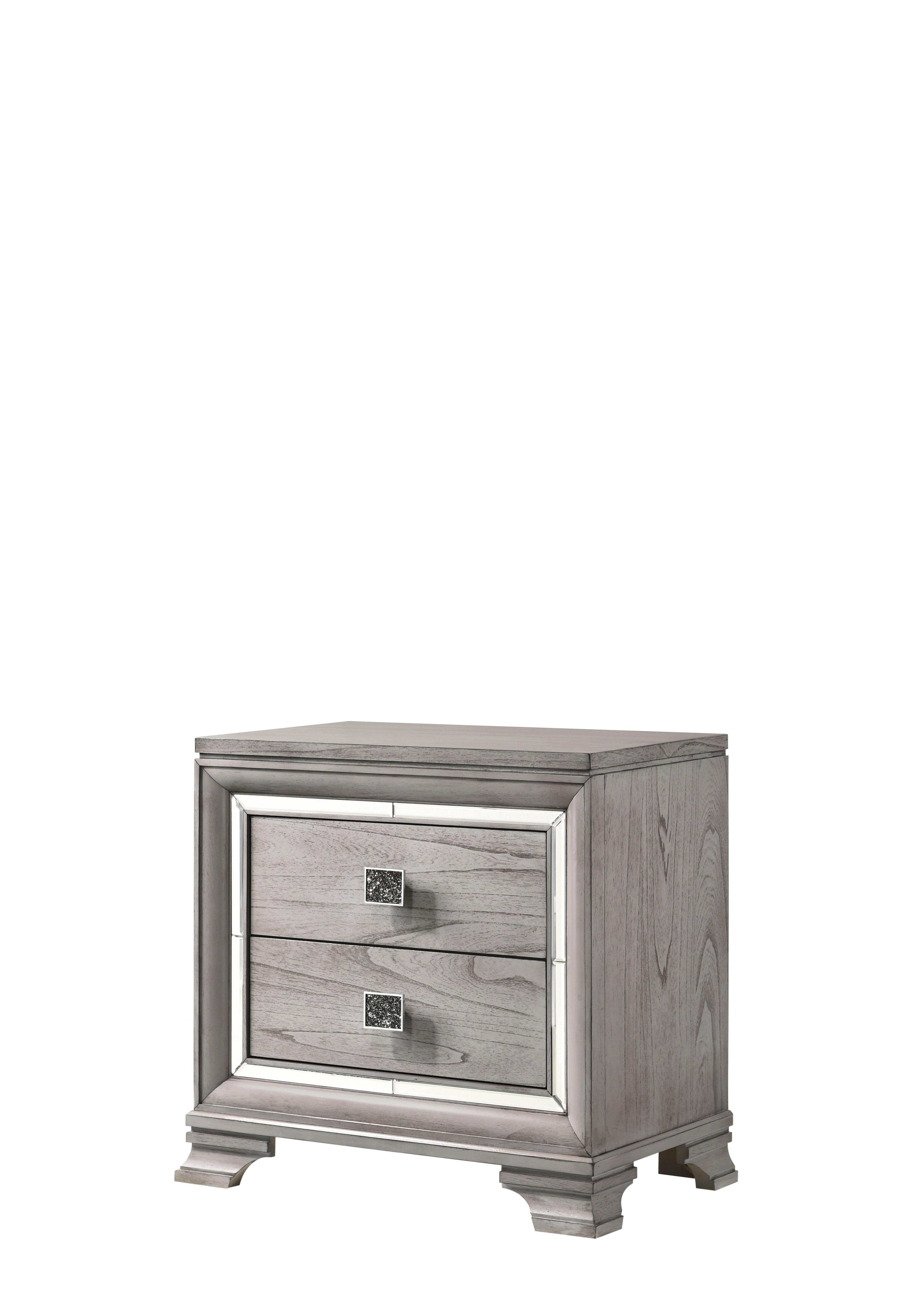 Crown Mark - Vail - Nightstand - Gray - 5th Avenue Furniture