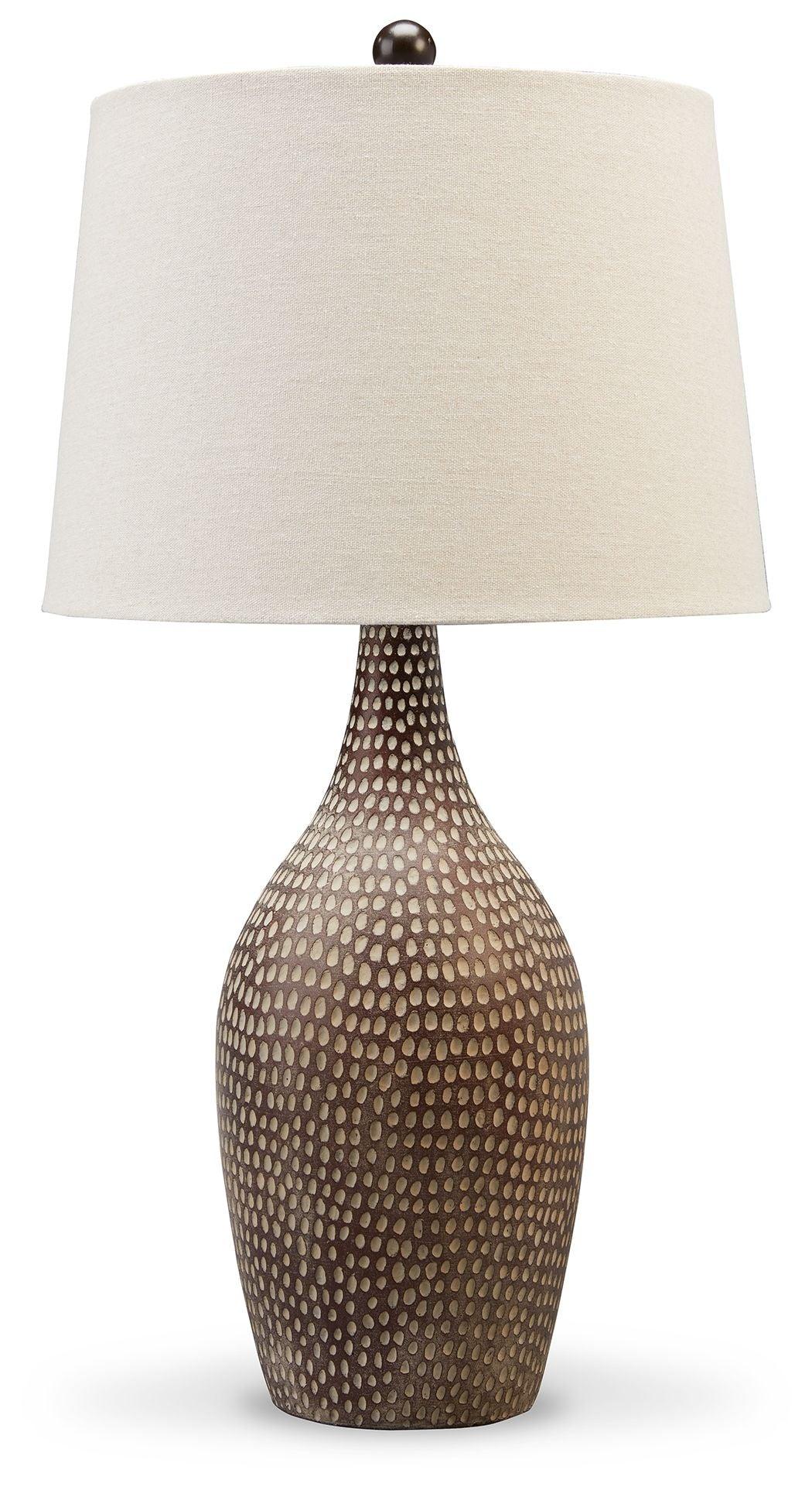 Signature Design by Ashley® - Laelman - Brown / Gray - Poly Table Lamp (Set of 2) - 5th Avenue Furniture