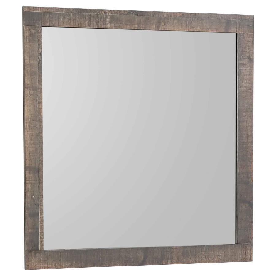 CoasterEveryday - Frederick - Square Dresser Mirror - Weathered Oak - 5th Avenue Furniture