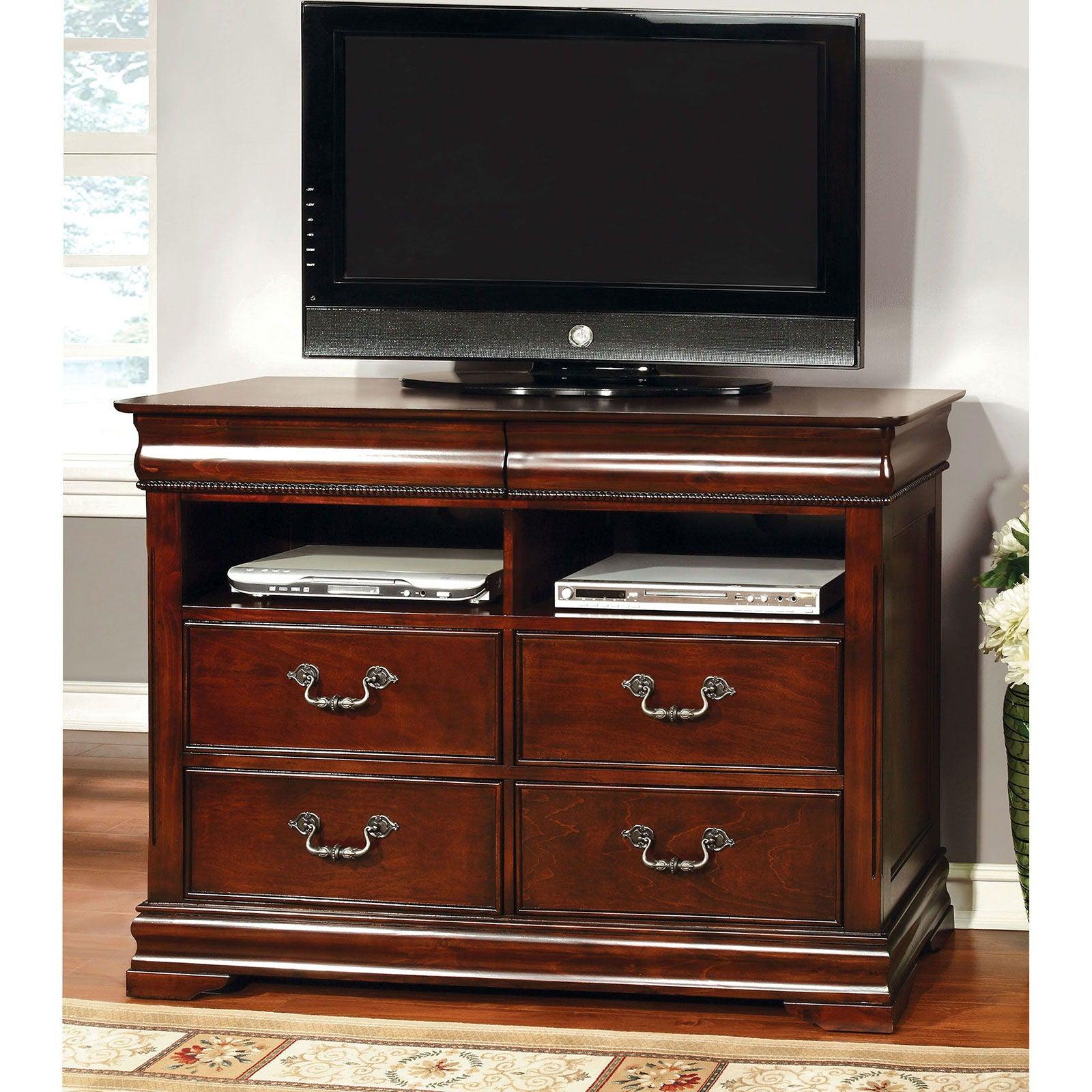 Furniture of America - Mandura - Media Chest - Cherry - 5th Avenue Furniture