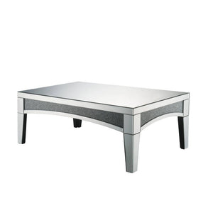 ACME - Nowles - Coffee Table - Mirrored & Faux Stones - 5th Avenue Furniture