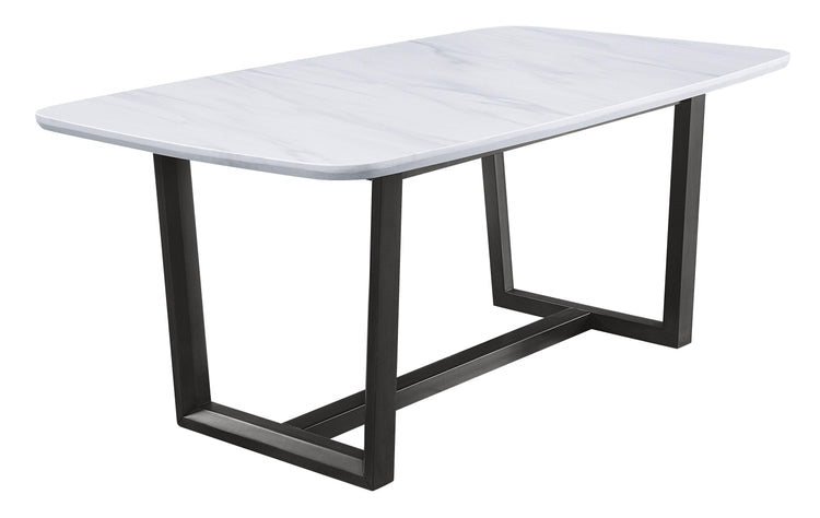 ACME - Madan - Dining Table - Marble Top & Weathered Gray Finish - 5th Avenue Furniture