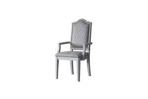ACME - House - Marchese Chair (Set of 2) - Two Tone Gray Fabric & Pearl Gray Finish - 5th Avenue Furniture