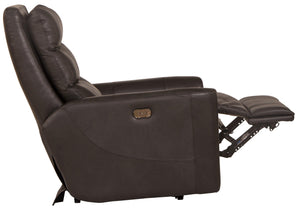 Catnapper - Bosa - Power Recliner - Charcoal - Leather - 5th Avenue Furniture