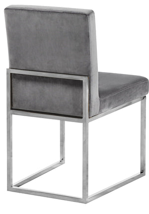 Meridian Furniture - Giselle - Dining Chair with Chrome Base (Set of 2) - 5th Avenue Furniture