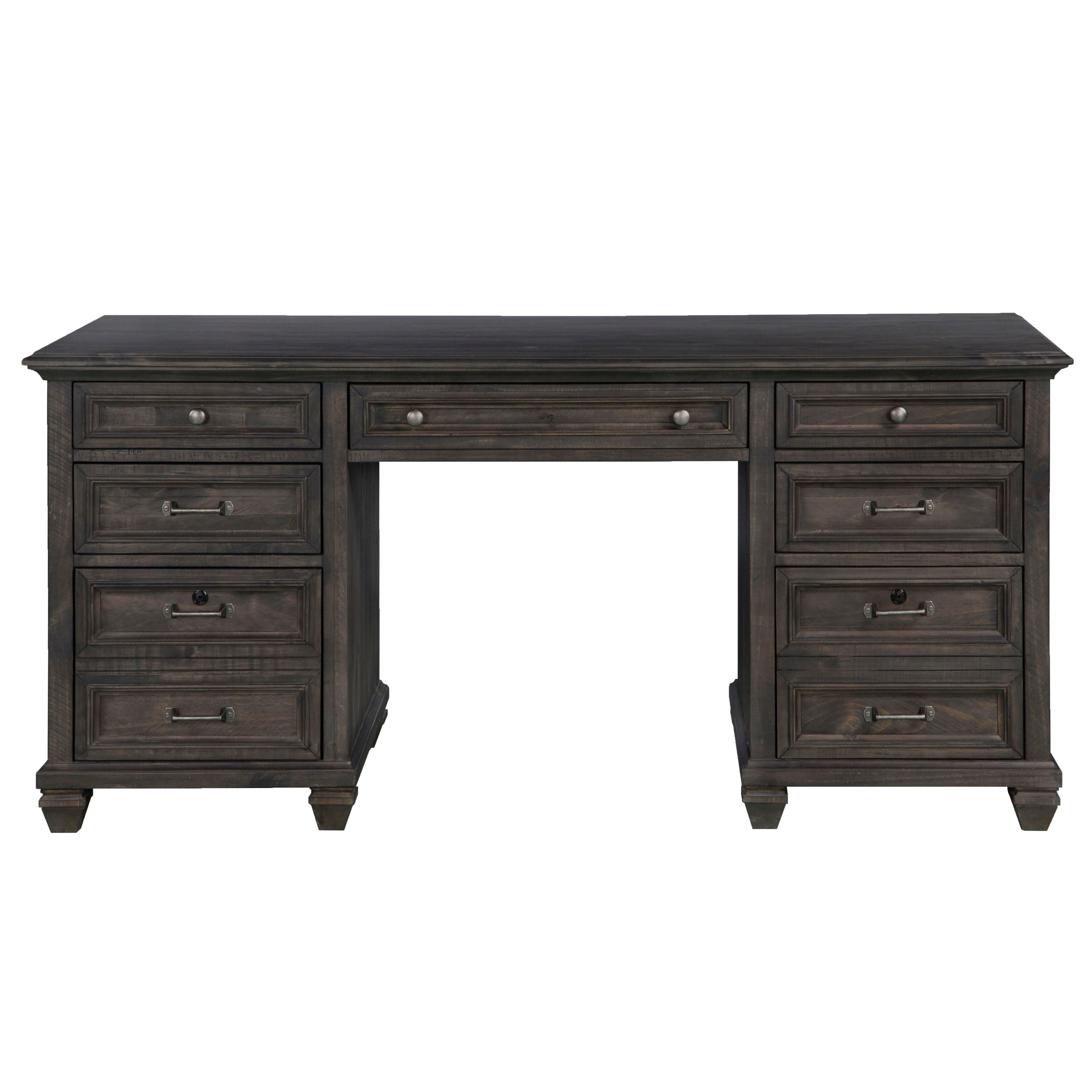 Magnussen Furniture - Sutton Place - Executive Desk - Weathered Charcoal - 5th Avenue Furniture