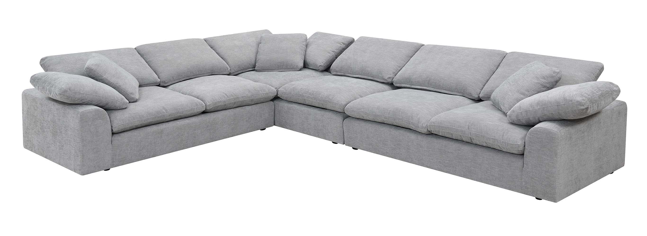 ACME - Naveen - Sectional Sofa - Gray Linen - 5th Avenue Furniture