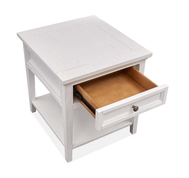 Magnussen Furniture - Heron Cove - Rectangular End Table - Chalk White - 5th Avenue Furniture