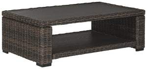 Ashley Furniture - Grasson - Brown - Rectangular Cocktail Table - 5th Avenue Furniture