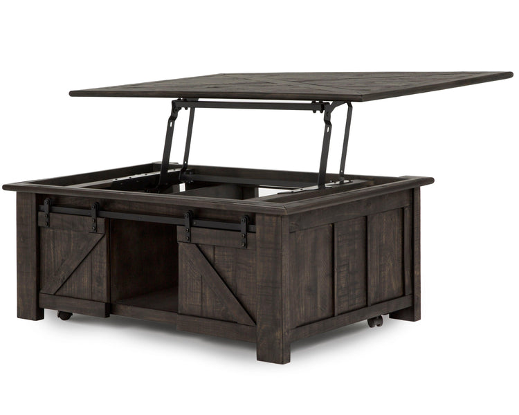 Magnussen Furniture - Garrett - Rectangular Lift-top Cocktail Table With Casters - Weathered Charcoal - 5th Avenue Furniture