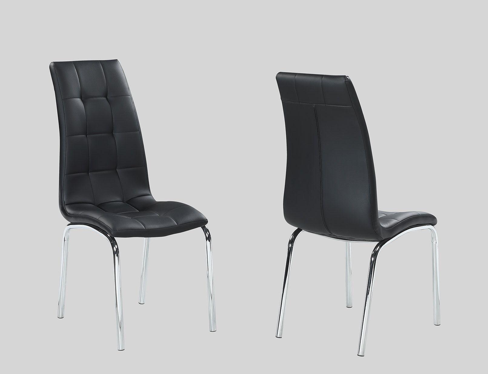 Crown Mark - Jetta - Side Chair (Set of 4) - Black - 5th Avenue Furniture