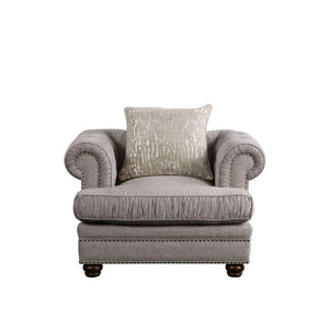 ACME - Gardenia - Chair - Gray Fabric - 5th Avenue Furniture