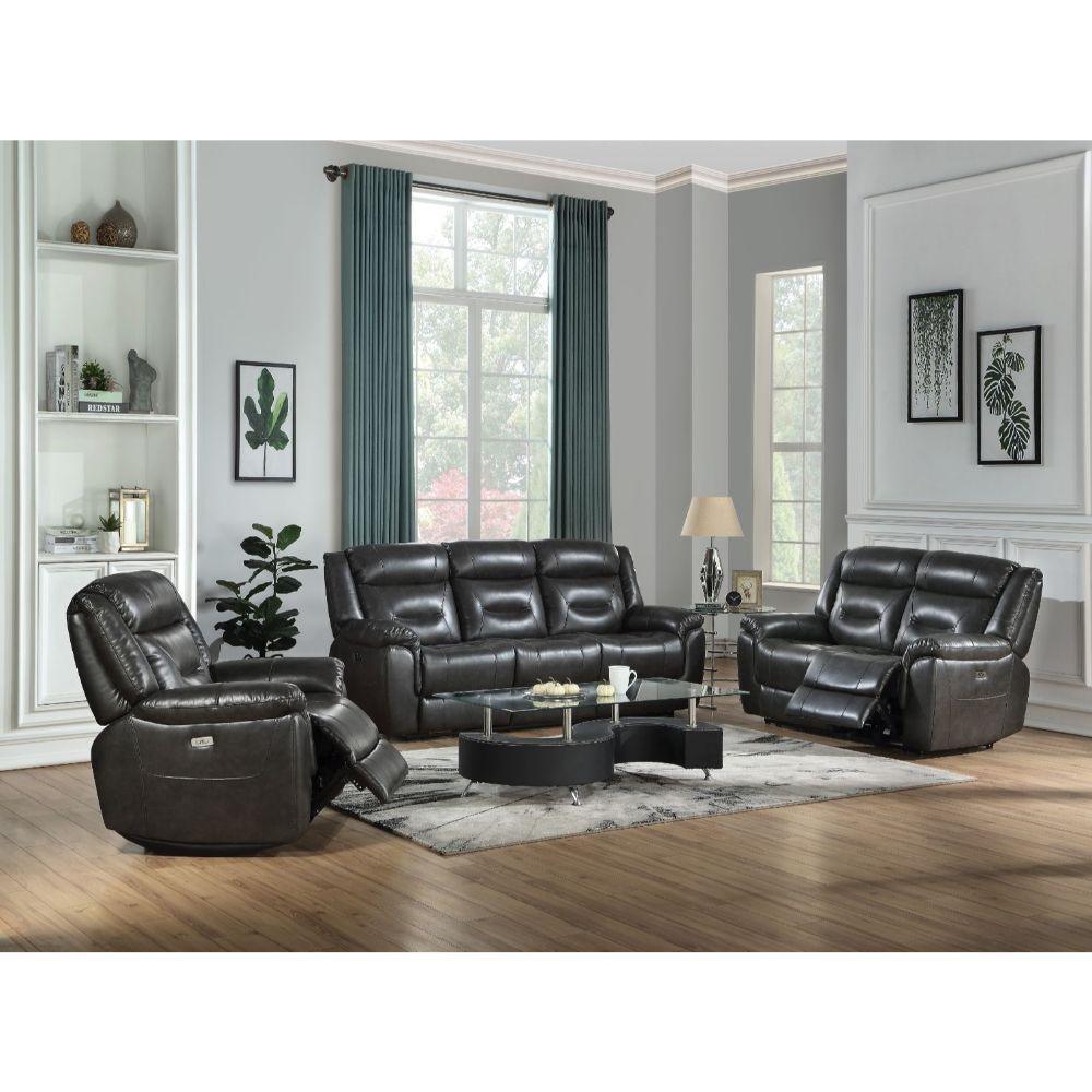 ACME - Imogen - Sofa - Gray Leather-Aire - 5th Avenue Furniture