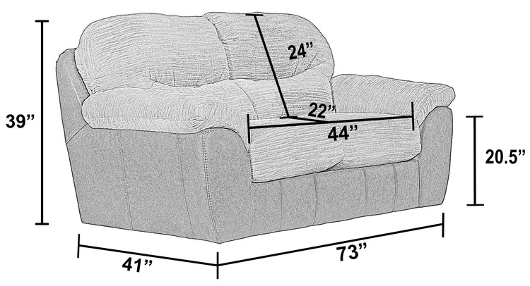 McMahon - Gliding Loveseat - Bark - 5th Avenue Furniture