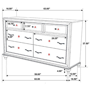 CoasterEveryday - Barzini - 7-drawer Dresser - 5th Avenue Furniture