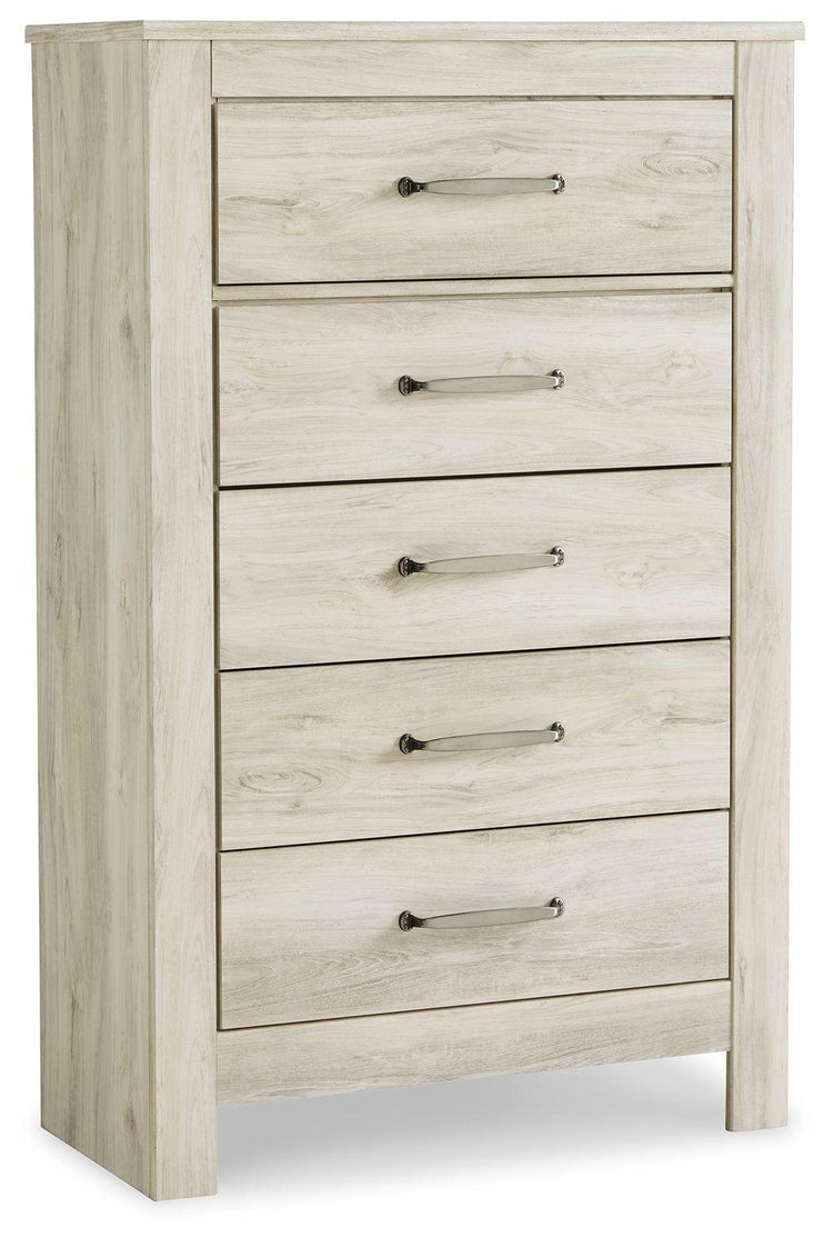 Ashley Furniture - Bellaby - Whitewash - Five Drawer Chest - 5th Avenue Furniture