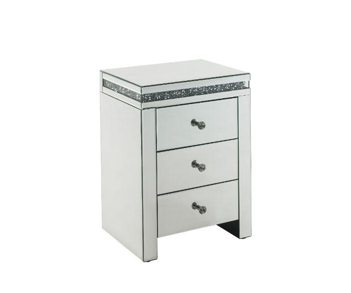 ACME - Noralie - Accent Table - Mirroed & Faux Diamonds - 5th Avenue Furniture