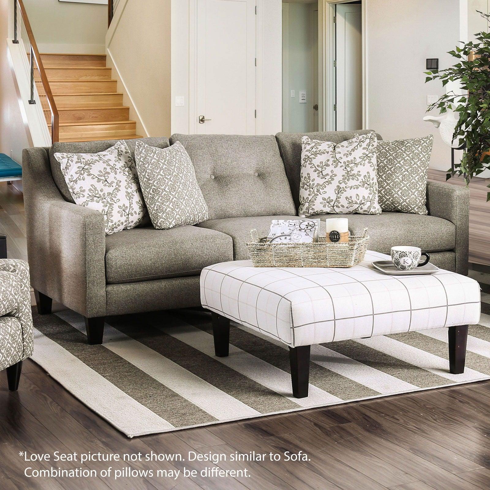 Furniture of America - Dorset - Loveseat - Light Gray - 5th Avenue Furniture