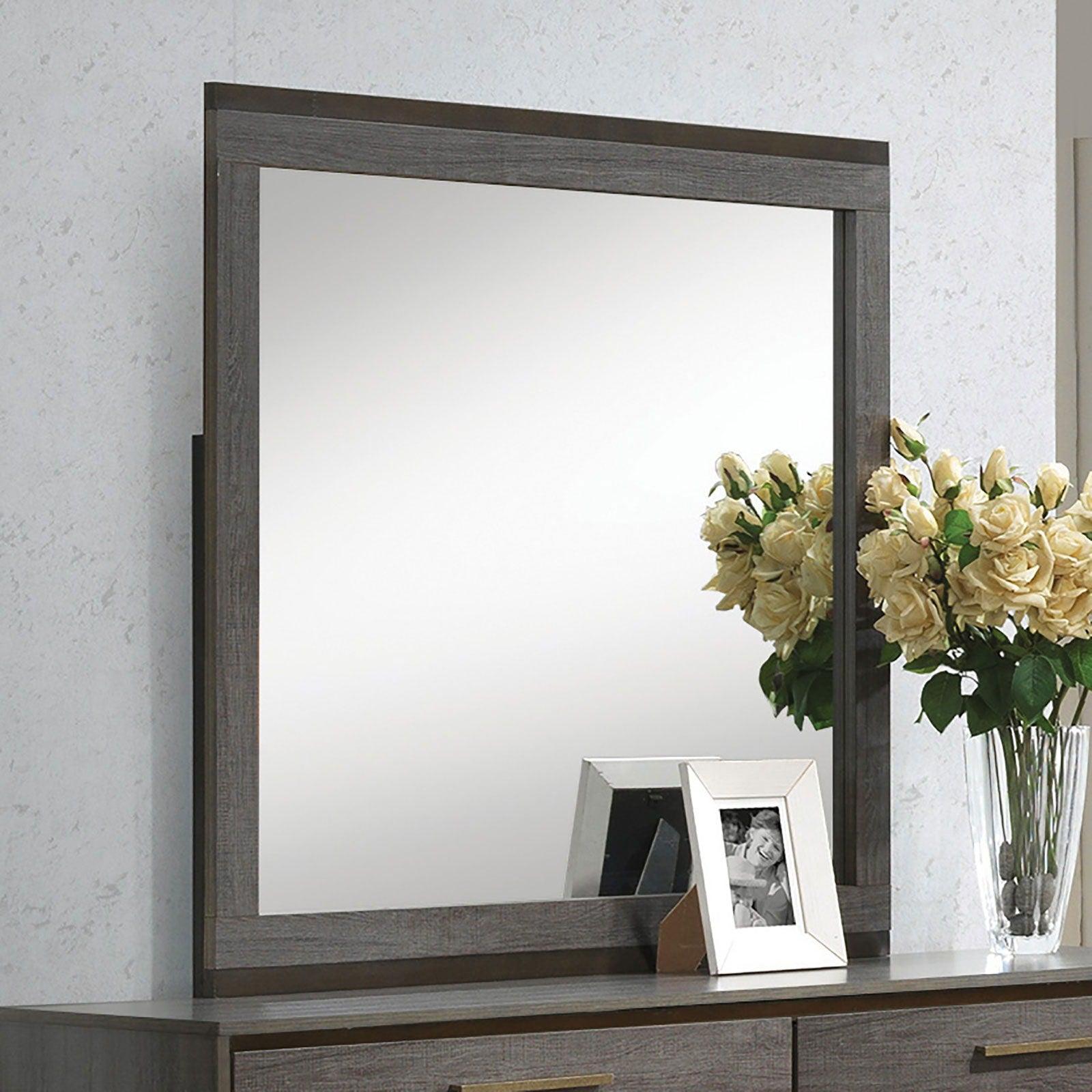 Furniture of America - Manvel - Mirror - Two-Tone Antique Gray - 5th Avenue Furniture