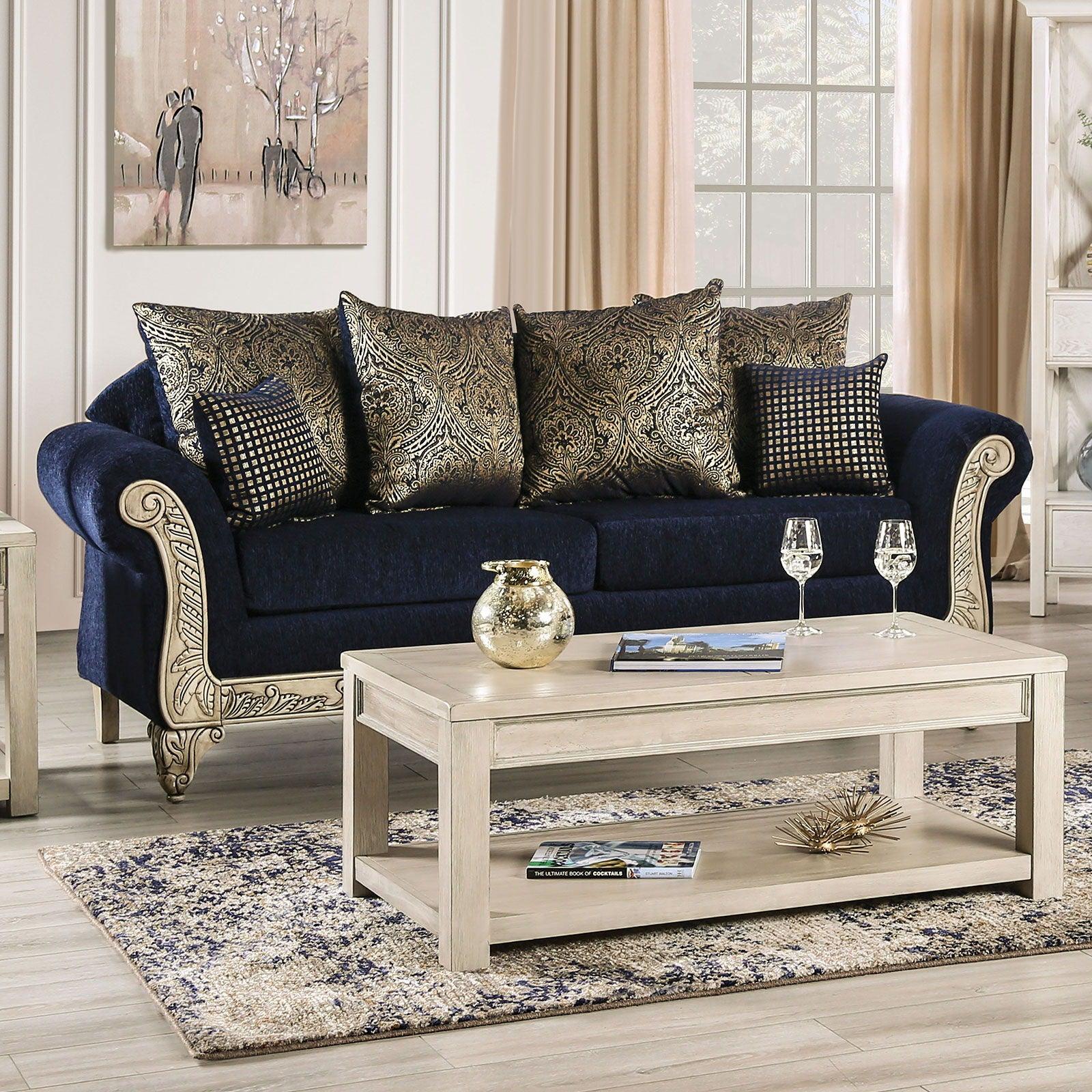 Furniture of America - Marinella - Sofa - Royal Blue - 5th Avenue Furniture