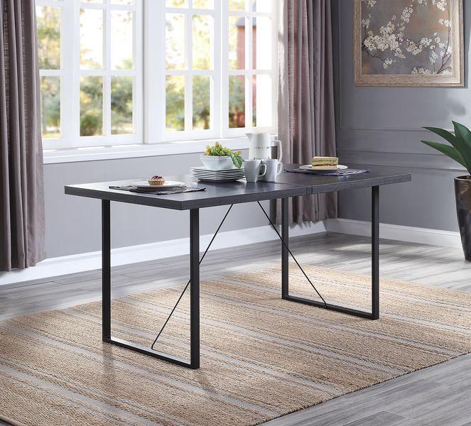 ACME - Nakula - Dining Table - Gray Oak & Black Finish - 5th Avenue Furniture