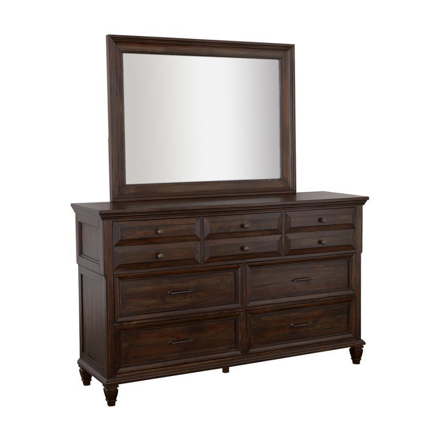 CoasterElevations - Avenue - Rectangle Dresser Mirror - Weathered Burnished Brown - 5th Avenue Furniture