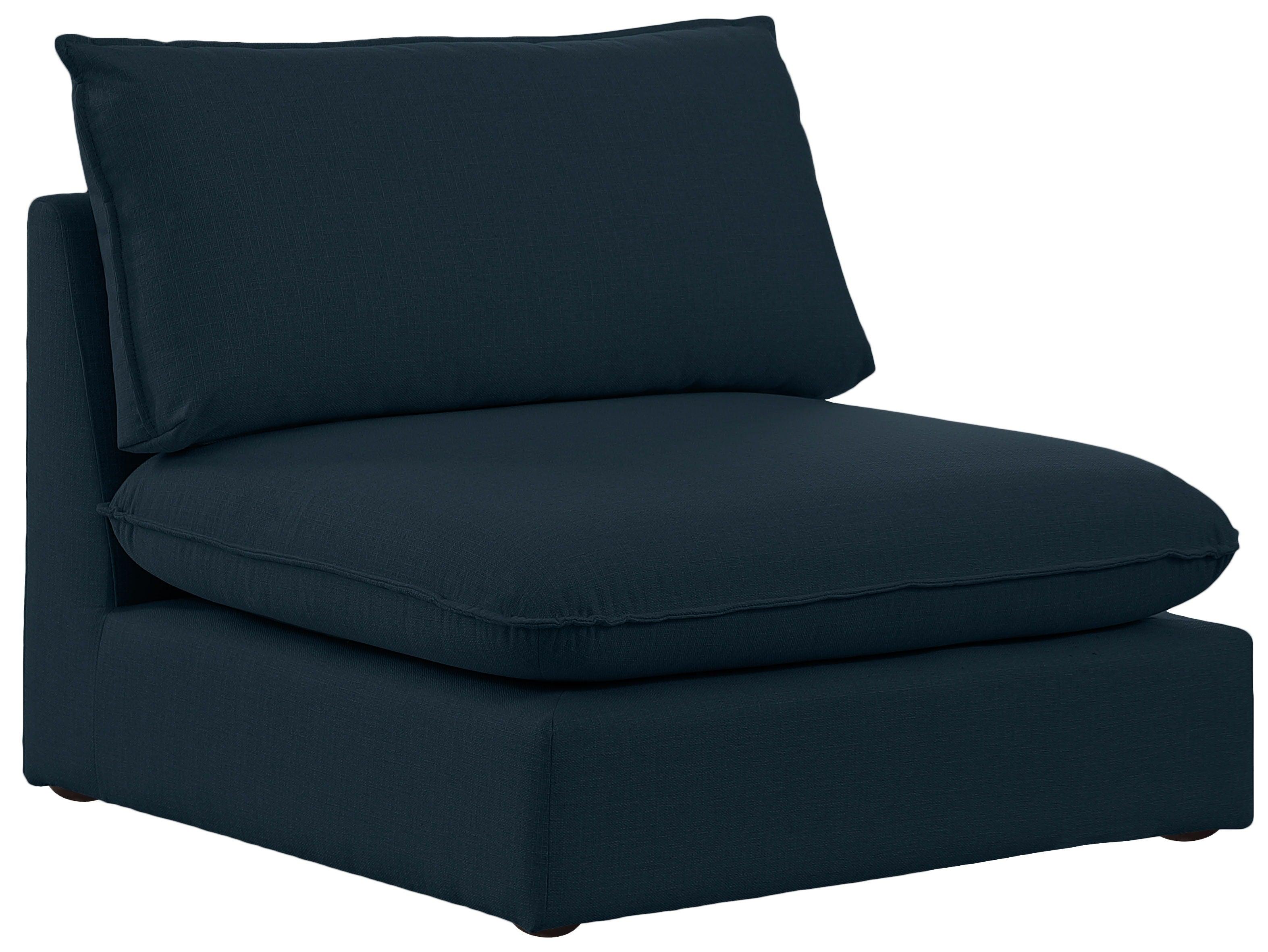Meridian Furniture - Mackenzie - Armless Chair - Navy - 5th Avenue Furniture