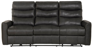 Catnapper - Bosa - Power Reclining Sofa - Charcoal - Leather - 5th Avenue Furniture