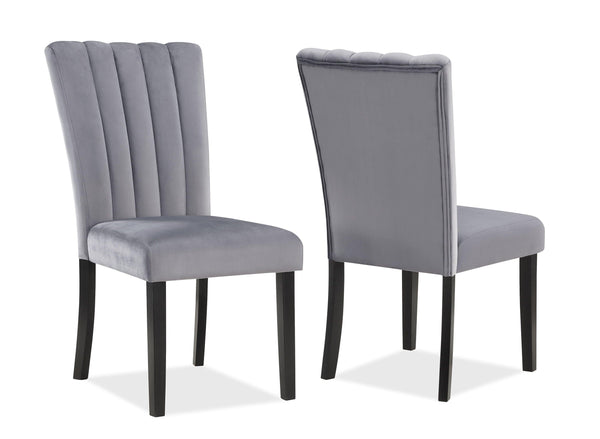 Crown Mark - Pascal - Side Chair (Set of 2) - Gray - 5th Avenue Furniture