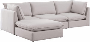 Meridian Furniture - Mackenzie - Modular Sectional 4 Piece - Beige - 5th Avenue Furniture